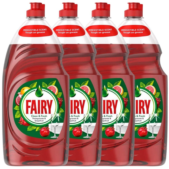 Fairy Washing Up Liquid Pomegranate & Grapefruit 1050ml Assorted Packs Washing Up Liquid FabFinds Pack of 4