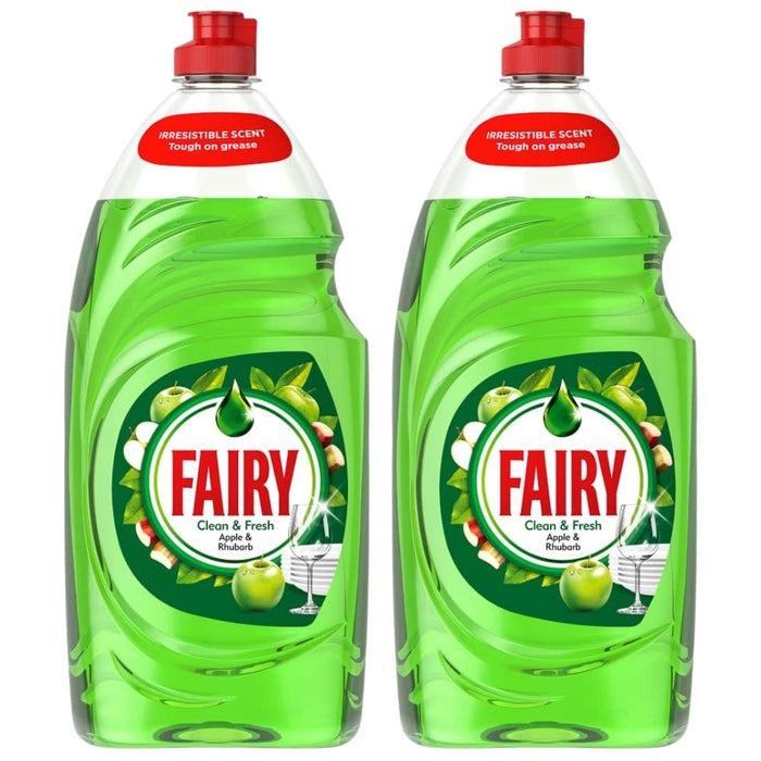 Fairy Washing Up Liquid Apple & Rhubarb 1050ml Assorted Packs Washing Up Liquid FabFinds Pack of 2