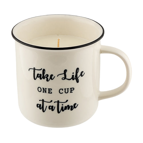 Take Life One Cup At A Time Candle Mug 13oz Candles FabFinds   
