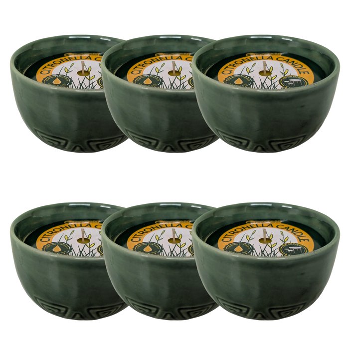 Citronella Ceramic Candles Assorted Packs Candles PestShield Green Pack of 6