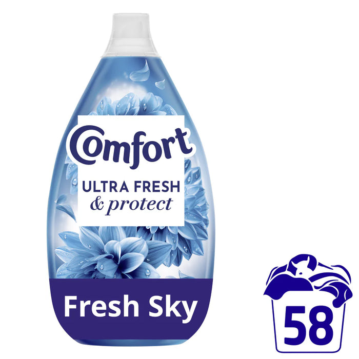 Comfort Fresh & Protect Sky Fabric Conditioner 870ml (58 Washes) Assorted Packs Laundry - Fabric Conditioner Comfort