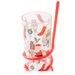 Christmas Spiral Straw Tumbler Assorted Festive Designs Drinkware FabFinds