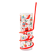 Christmas Spiral Straw Tumbler Assorted Festive Designs Drinkware FabFinds Santa