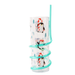 Christmas Spiral Straw Tumbler Assorted Festive Designs Drinkware FabFinds Penguin