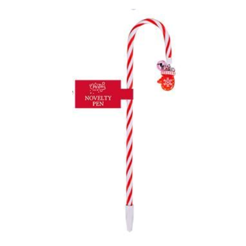 Candy Cane Pen Assorted Festive Designs Kids Stationery FabFinds Bag