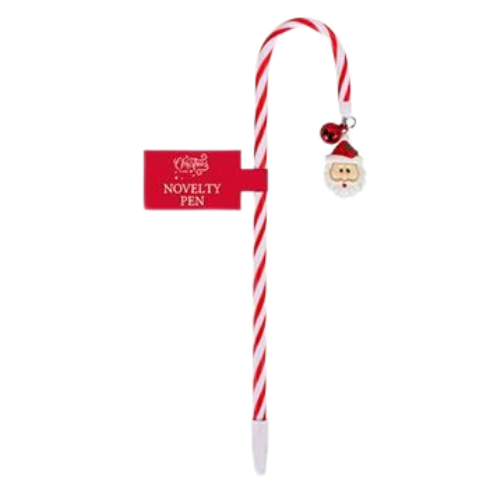 Candy Cane Pen Assorted Festive Designs Kids Stationery FabFinds Santa