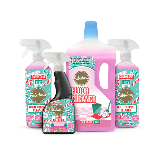Fabulosa Candy Cane Kiss 4 Piece Cleaning Bundle Multi-surface Cleaners Fabulosa