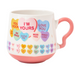 Candy Hearts Ceramic Mug 390ml Assorted Styles Mugs FabFinds