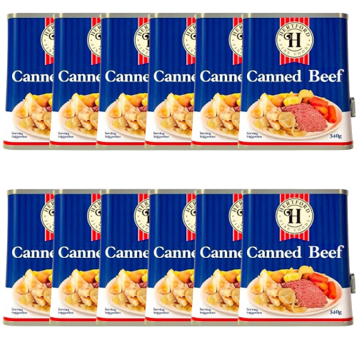Hertford Canned Beef 340g Assorted Packs Tins & Cans Hertford fine foods Pack of 12