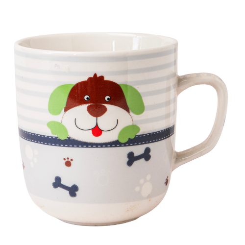Cartoon Dog Ceramic Mug 370ml Assorted Character Styles Mugs FabFinds Green & Red Dog