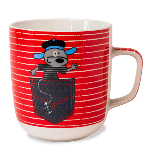 Cartoon Dog Ceramic Mug 370ml Assorted Character Styles Mugs FabFinds Jean Pocket Pup