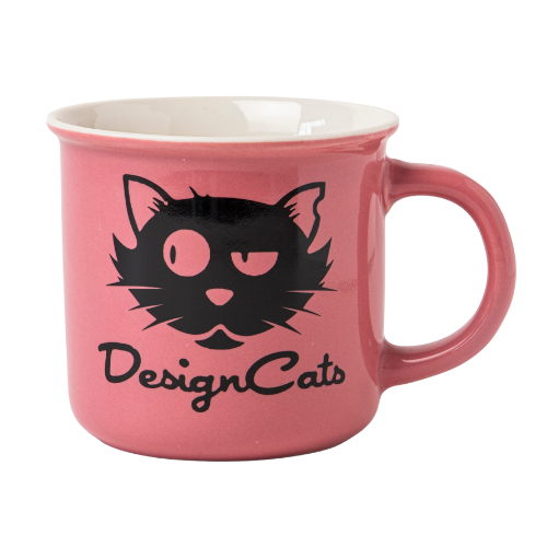 Cat Lover Ceramic Mug 390ml Assorted Playful Designs Mugs FabFinds Peach