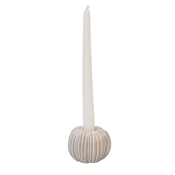 Natural Pumpkin Ceramic Candle Holder