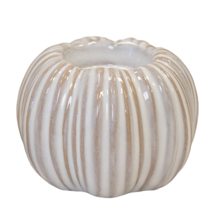 Natural Pumpkin Ceramic Candle Holder
