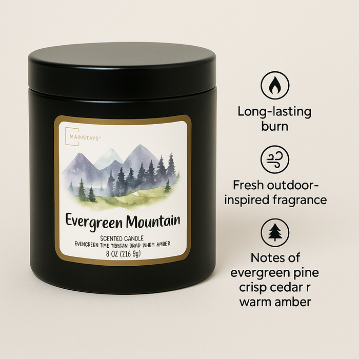 Mainstays Evergreen Mountain Scented Candle 8oz (226g) Candles Mainstays