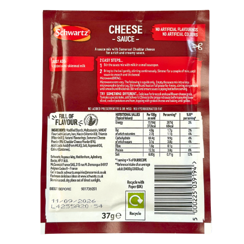 Schwartz Classic Cheese Sauce Mix 30g Assorted Packs Cooking Ingredients schwartz