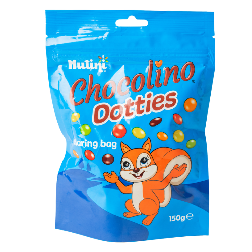 Nutini Chocolino Dotties Sharing Bag 150g Chocolate Nutini Pack of 1
