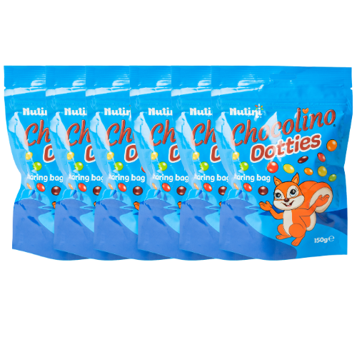 Nutini Chocolino Dotties Sharing Bag 150g Chocolate Nutini Pack of 6