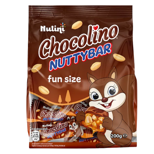 Nutini Chocolino Nuttybar Minis 200g Biscuits & Cereal Bars Nutini Pack of 1