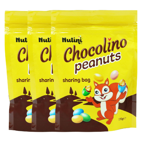 Nutini Chocolino Peanuts Sharing Bag 170g Chocolate Nutini Pack of 3