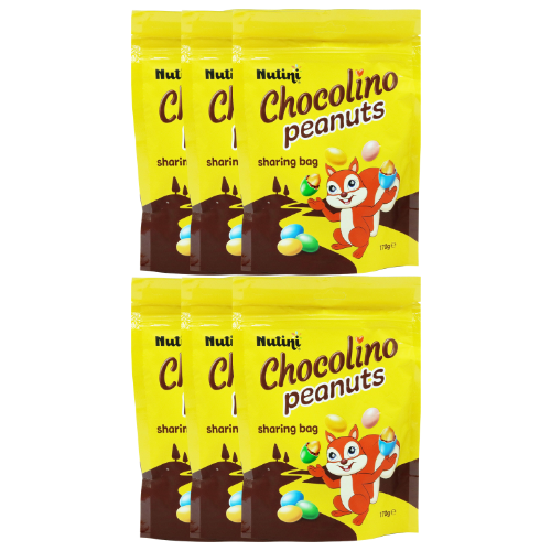 Nutini Chocolino Peanuts Sharing Bag 170g Chocolate Nutini Pack of 6
