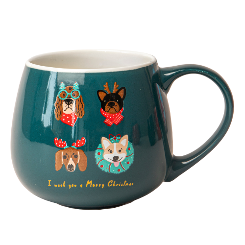 Christmas Animal Ceramic Mug 400ml Assorted Designs Mugs Fabfinds Cats