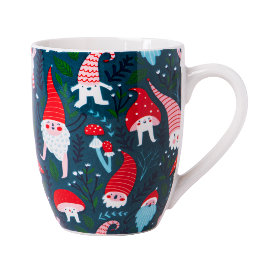 Christmas Gnome Mug 350ml Assorted Designs Mugs FabFinds Gnomes & Mushrooms