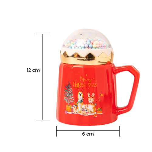 Christmas Snow Globe Mug 400ml Assorted Designs Mugs FabFinds