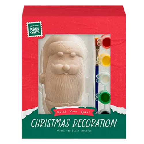 Christmas Paint Your Own Decoration Assorted Designs Christmas Baubles, Ornaments & Tinsel FabFinds Santa