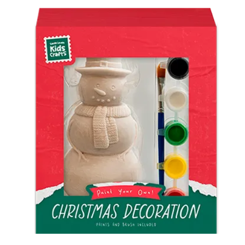 Christmas Paint Your Own Decoration Assorted Designs Christmas Baubles, Ornaments & Tinsel FabFinds Snowman
