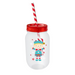 Christmas Mason Drinking Jar with Straw 500ml Drinkware FabFinds Elf