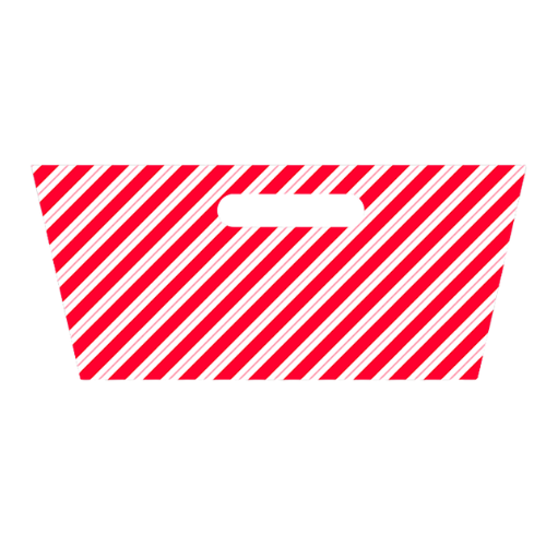 Rectangle Printed Hamper Tray With Foil 30cm x 23cm x 13cm christmas FabFinds Red White