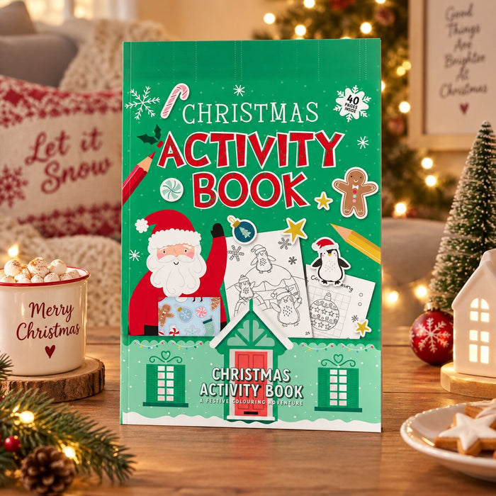 Christmas A4 Kids Activity Book 40 Page Arts & Crafts FabFinds
