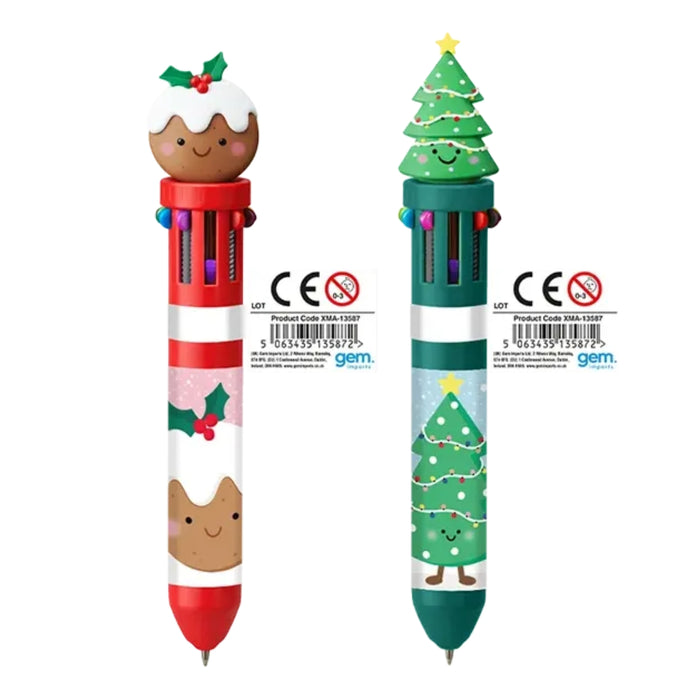 Christmas Character 10 Colour Pen Stationery FabFinds