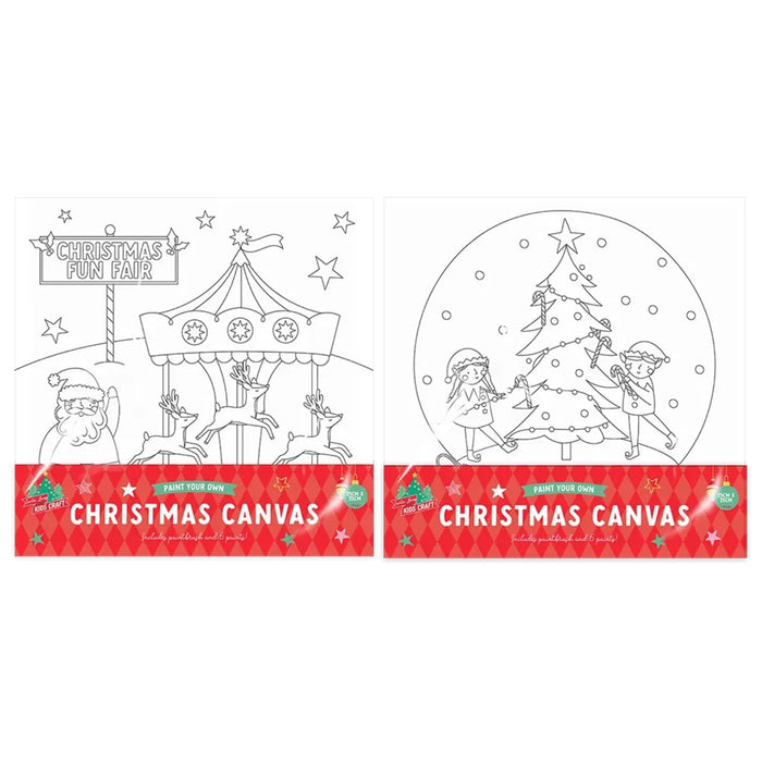 Christmas Colour Your Own Canvas 25cm Arts & Crafts FabFinds