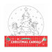 Christmas Colour Your Own Canvas 25cm Arts & Crafts FabFinds Tree