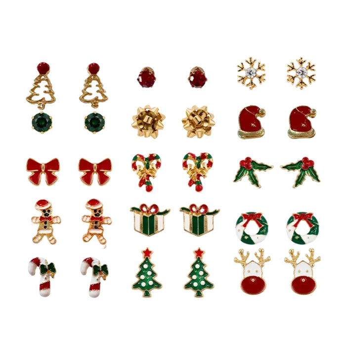 Christmas Earrings 15pk Jewelry FabFinds