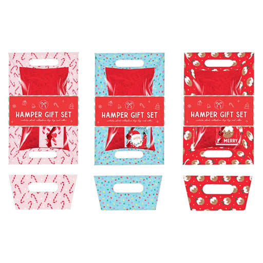 Christmas Kids Cardboard Hamper Set 23cm x 18cm Gift Wrap FabFinds