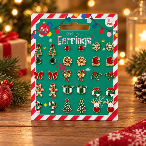 Christmas Earrings 15pk Jewelry FabFinds