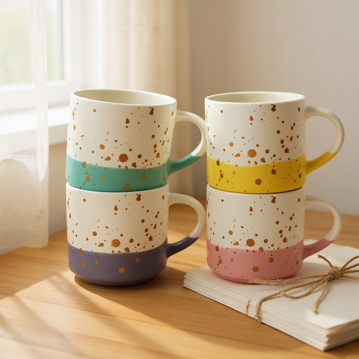 Speckled Ceramic Coffee Mug Collection 400ml – Assorted Colors Drinkware FabFinds