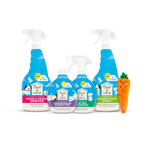 Coco & Lola Cat Cleaning Bundle 4 Piece With Free Cat Toy Pet Cleaning Supplies Coco & Lola   