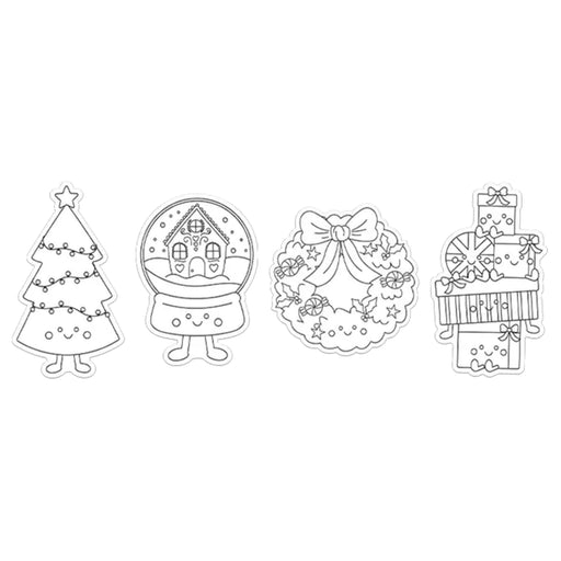 Colour Your Own Christmas Magnets 4 Pack Arts & Crafts FabFinds