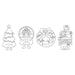 Colour Your Own Christmas Magnets 4 Pack Arts & Crafts FabFinds
