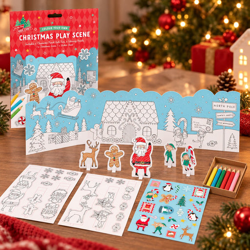 Christmas Colour Your Own Play Scene Craft Kits FabFinds