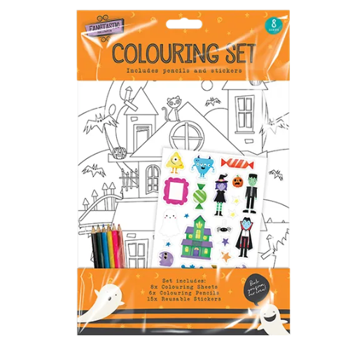 Halloween Colouring Set 8 Sheets Arts & Crafts FabFinds