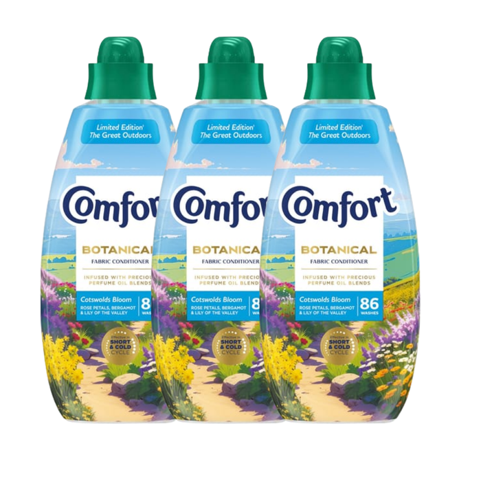 Comfort Botanicals Cotswolds Bloom Fabric Conditioner 86 Washes Assorted Packs