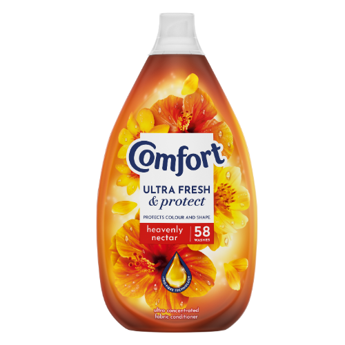 Comfort Fresh & Protect Heavenly Nectar Fabric Conditioner 870ml (58 Washes) Assorted Packs Laundry - Fabric Conditioner Comfort Pack of 1
