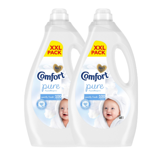 Comfort Pure Fabric Conditioner 100 Washes Assorted Packs Laundry - Fabric Conditioner Comfort Pack of 2