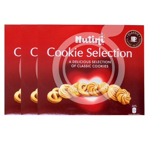 Nutini Cookie Selection 300g Biscuits & Cereal Bars Nutini Pack of 3
