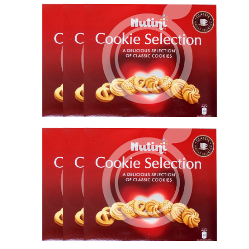 Nutini Cookie Selection 300g Biscuits & Cereal Bars Nutini Pack of 6